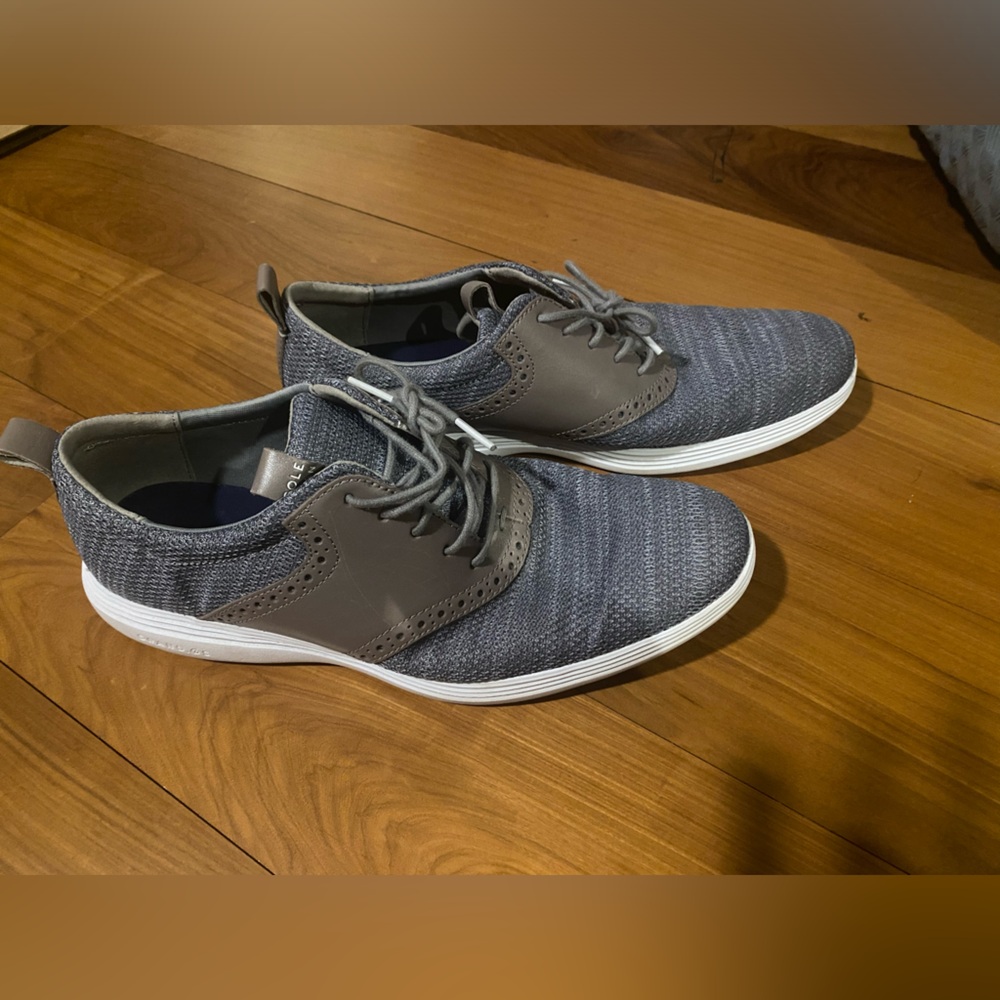 Cole Haan Tan/grey Knit Oxfords